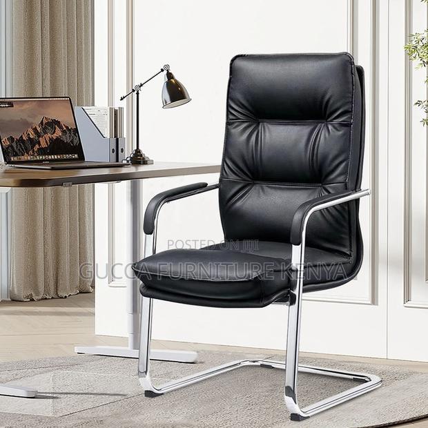 Leather High Back Ergonomic Conference Chair - thumbnail 5