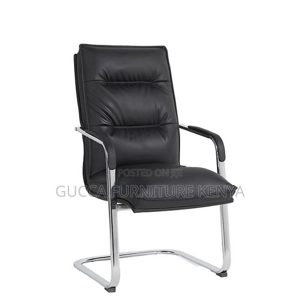 Leather High Back Ergonomic Conference Chair - thumbnail 9