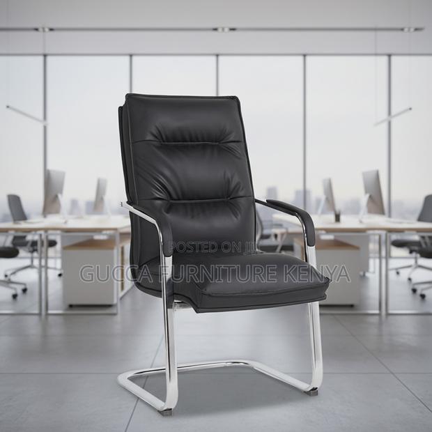 Leather High Back Ergonomic Conference Chair - thumbnail 12