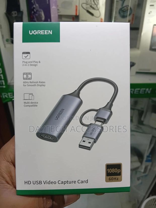 Ugreen Cm176 Full Hd 1080p 60fps Capture Card Hdmi to Usb a/Type C