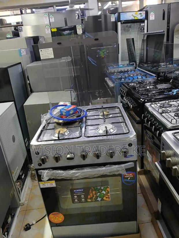 Ecomax Lx880 60*60cm 3g +1e Standing Cooker With Electric Oven Silver