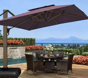 Home Sun Umbrella; Solar Powered Garden Umbrella – Outdoor Sun Shade