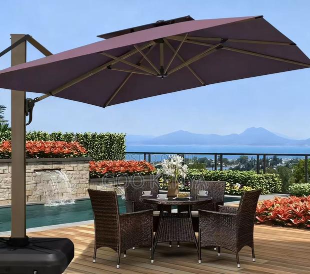 Home Sun Umbrella; Solar Powered Garden Umbrella – Outdoor Sun Shade