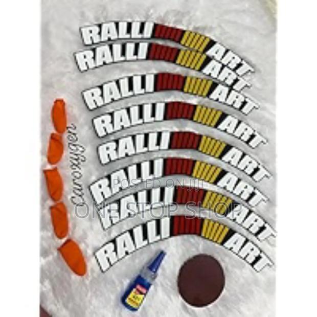 Ralliart Tyre Decal Stickers With Glues And Gloves
