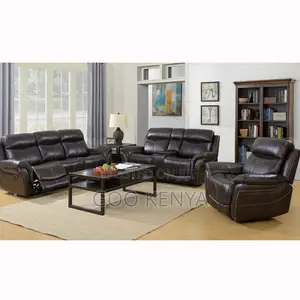 Home Sofa; 5-seater Leather Recliner Sofa – Modern Family Lounge Seat