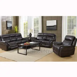Home Sofa; 5-seater Leather Recliner Sofa – Modern Family Lounge Seat