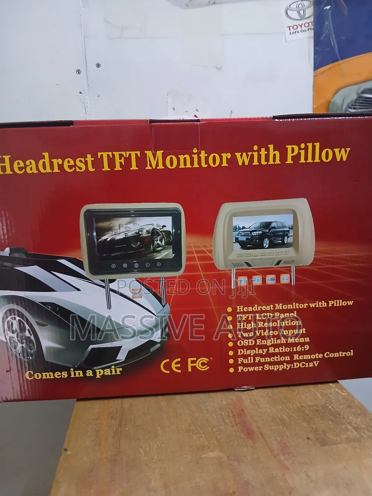 Baige Tft Monitor Headrest Screen With Pillow