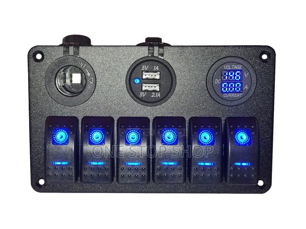 New 6 Gang Rocker Switch With Usb Charging Ports