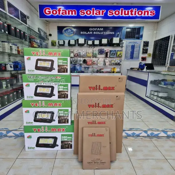 Velmax 100watts Bright Integrated Solar Flood Light