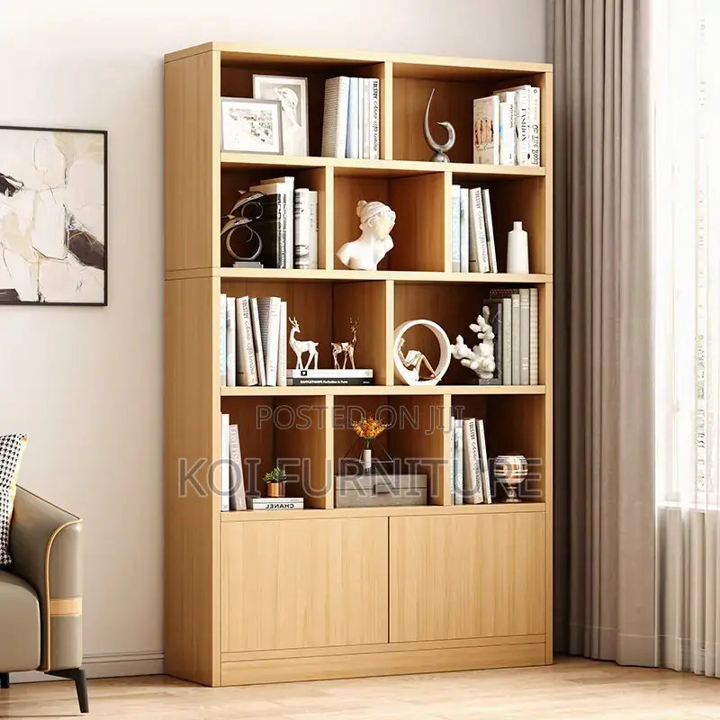 Office Bookshelf : Modern Engineered Wood Bookshelf