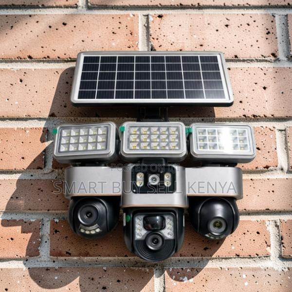 Two in One Motion Detection 12mp 4g PTZ Solar Camera With Flood Light - main view