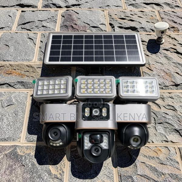 Smart Home Security 12mp 4g PTZ Solar Camera With Solar Flood Light - main view
