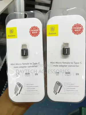 Baseus Mini Micro Usb Female to Type-C Male Adapter Converter.