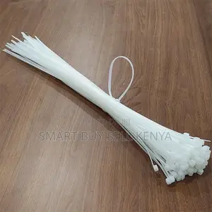 High Tensile Strength 20pcs White Nylon Self Locking Cable Ties Wraps
