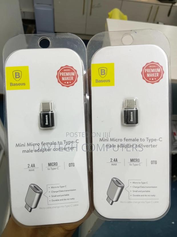 Baseus Mini Micro Female to Type-C Male Adapter - Black - main view