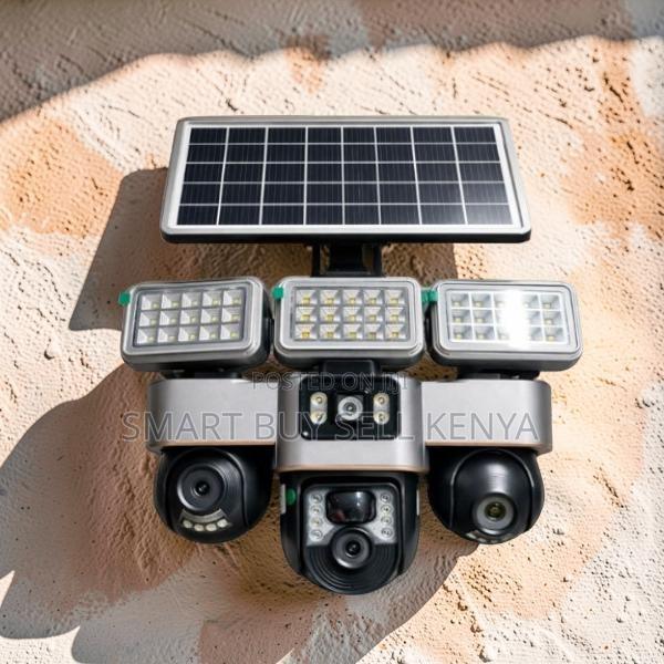 Maintenance-Free Camera 12mp 4g PTZ Solar Camera With Flood Light