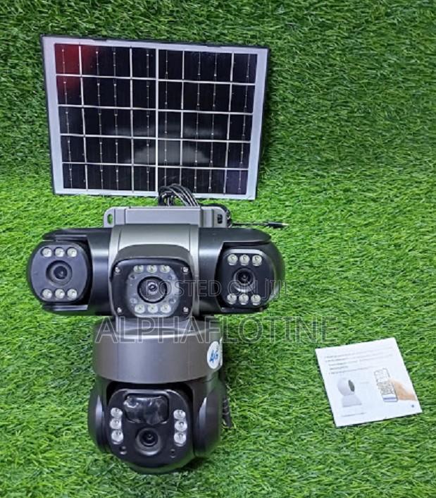 4g Solar CCTV Camera With 3lenses and 3screens for Construction Sites - main view
