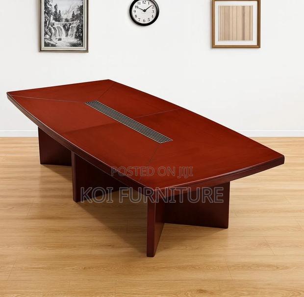 Office Table : 8–10 Seater Mahogany Office Boardroom Table - thumbnail 4