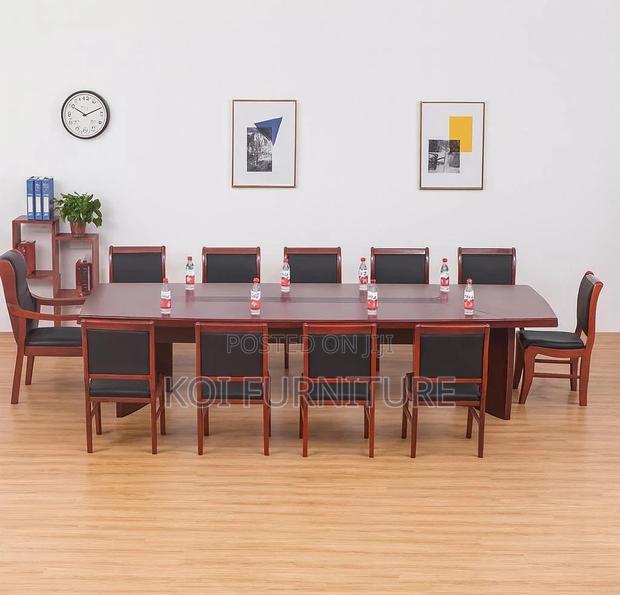 Office Table : 8–10 Seater Mahogany Office Boardroom Table - thumbnail 5