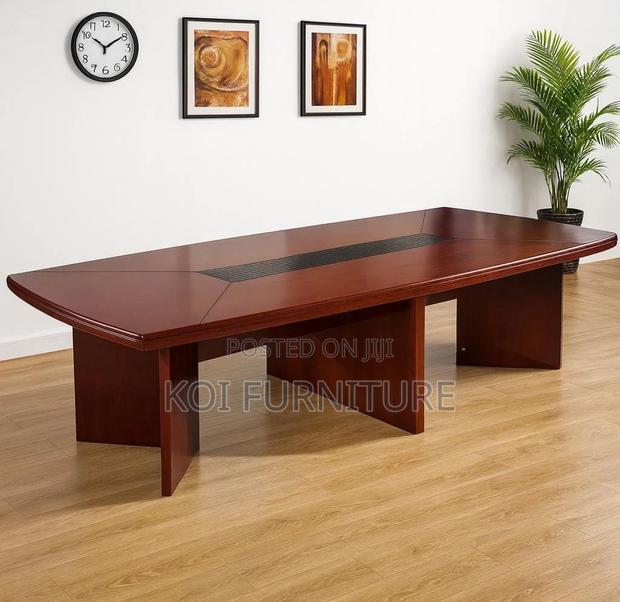 Office Table : 8–10 Seater Mahogany Office Boardroom Table - thumbnail 7