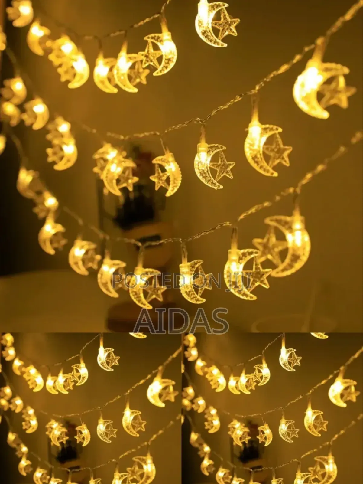 Crystall Moon and Star Ramadan Decor Light