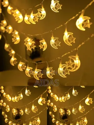Crystall Moon and Star Ramadan Decor Light