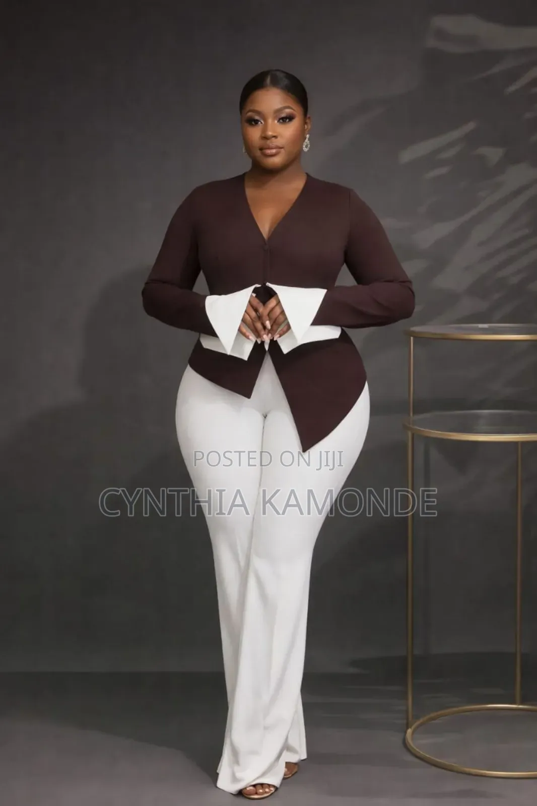 Pant Suit With Wide Cuffs