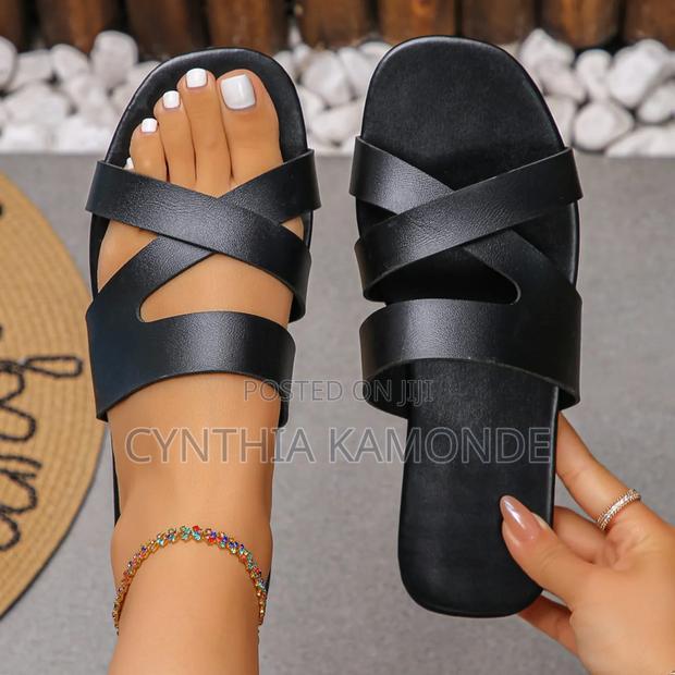 Gold Brown Silver Black Sandals - thumbnail 4