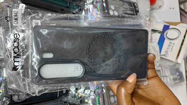 Vegan Pu Silicone Leather Back Case for Tecno Camon 40-Black
