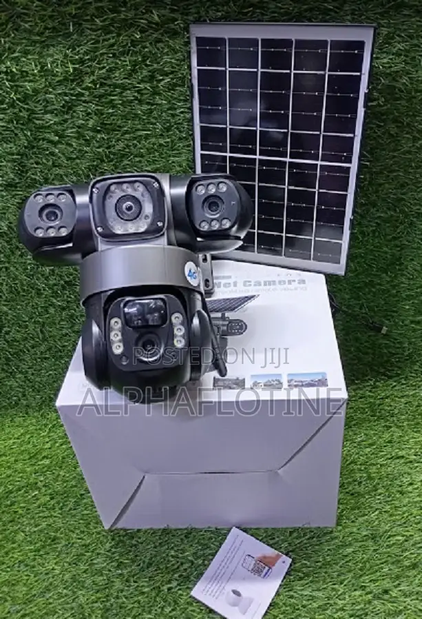 Remote Monitoring 4g Connectivity With Three Lens Solar Powered Camera
