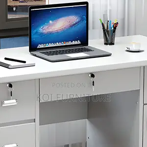 Office Desk : 1.4m Wooden Executive Desk With Multiple Drawers