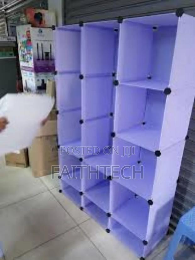Portable 3- Column Plastic Wardrobes