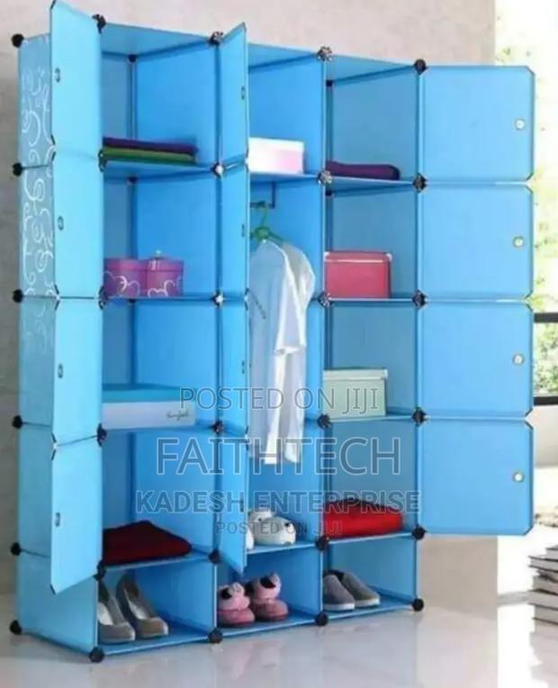 Portable 3- Column Plastic Wardrobes - thumbnail 2