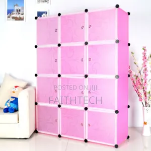 Portable 3- Column Plastic Wardrobes