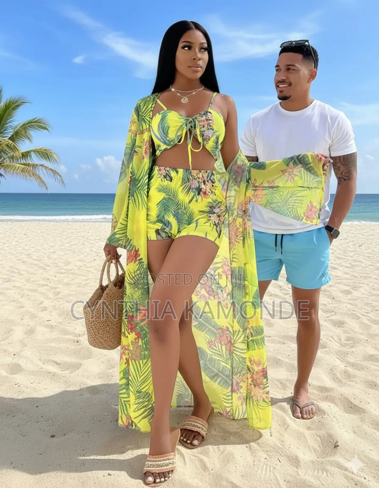 Vacation Moods Three Piece Shorts Set