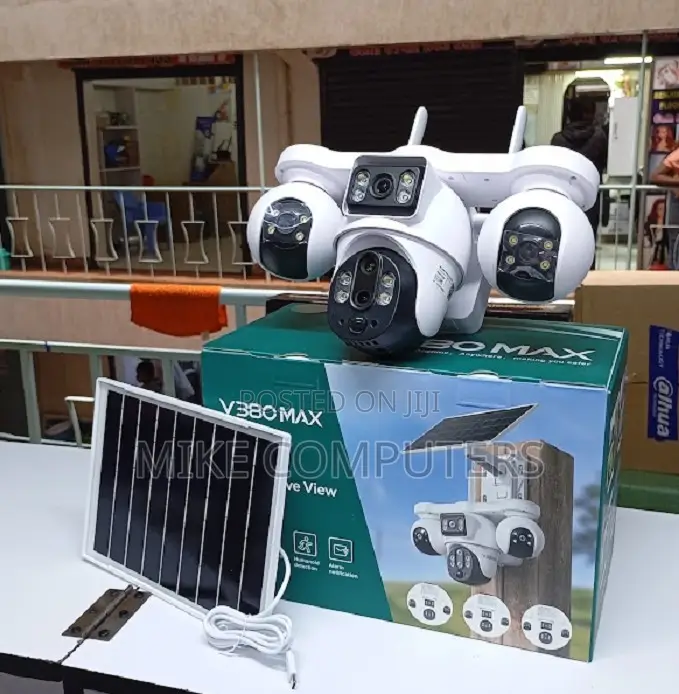 4g Sim PTZ Multiple Lens Solar Camera 12mp 360° Rotating