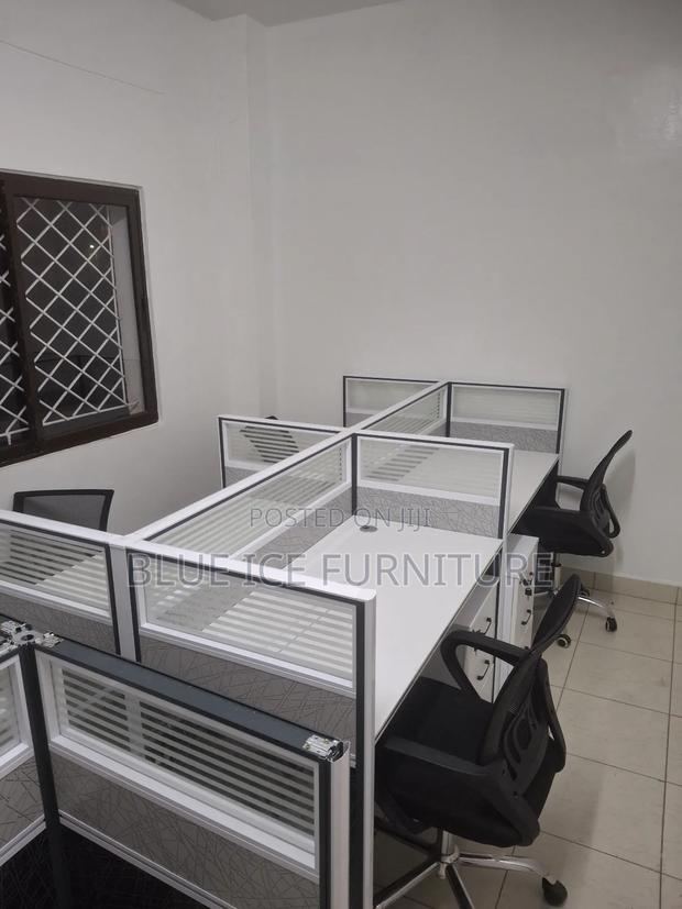 4 Way Office Working Station With 4 Chair