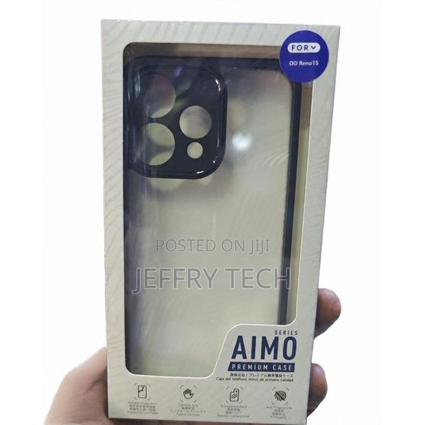 Aimo Premium Series Phone Case for the Oppo Reno 15 Promax Clear ,Bla