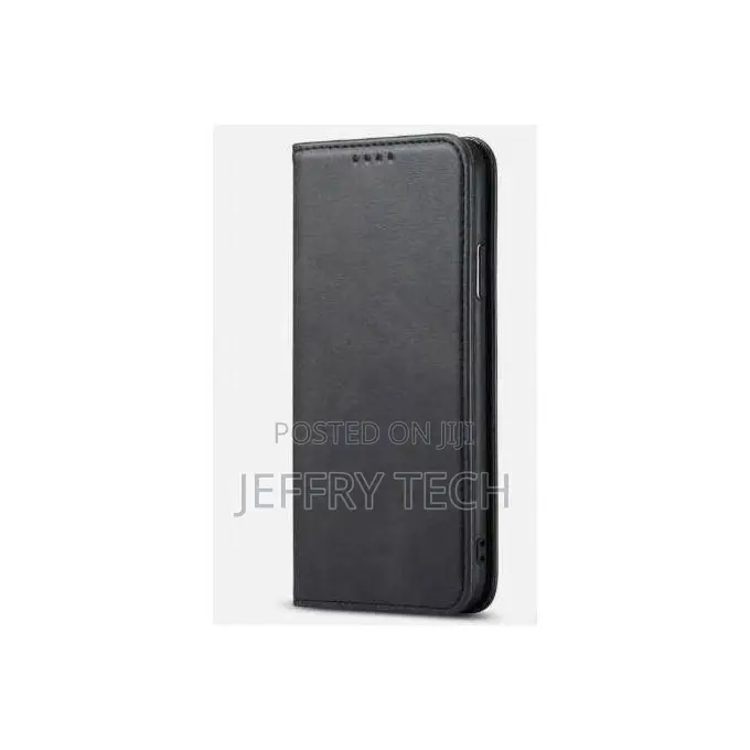 Leather Magnetic Flip Wallet Phone Cover for Zte Blade A76 4g-Black