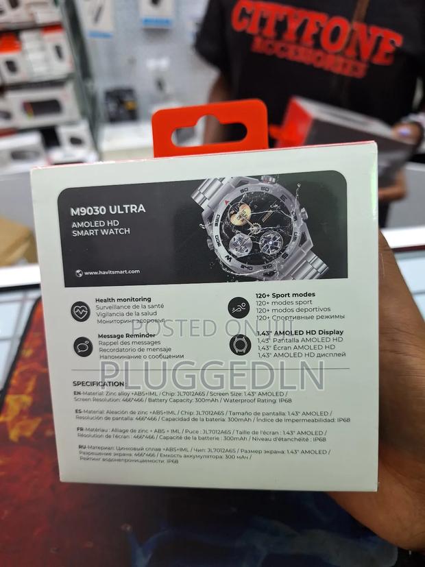 Havit M9030 Ultra *Metallic Amoled* Wireless Charging Smart Watch . - thumbnail 3