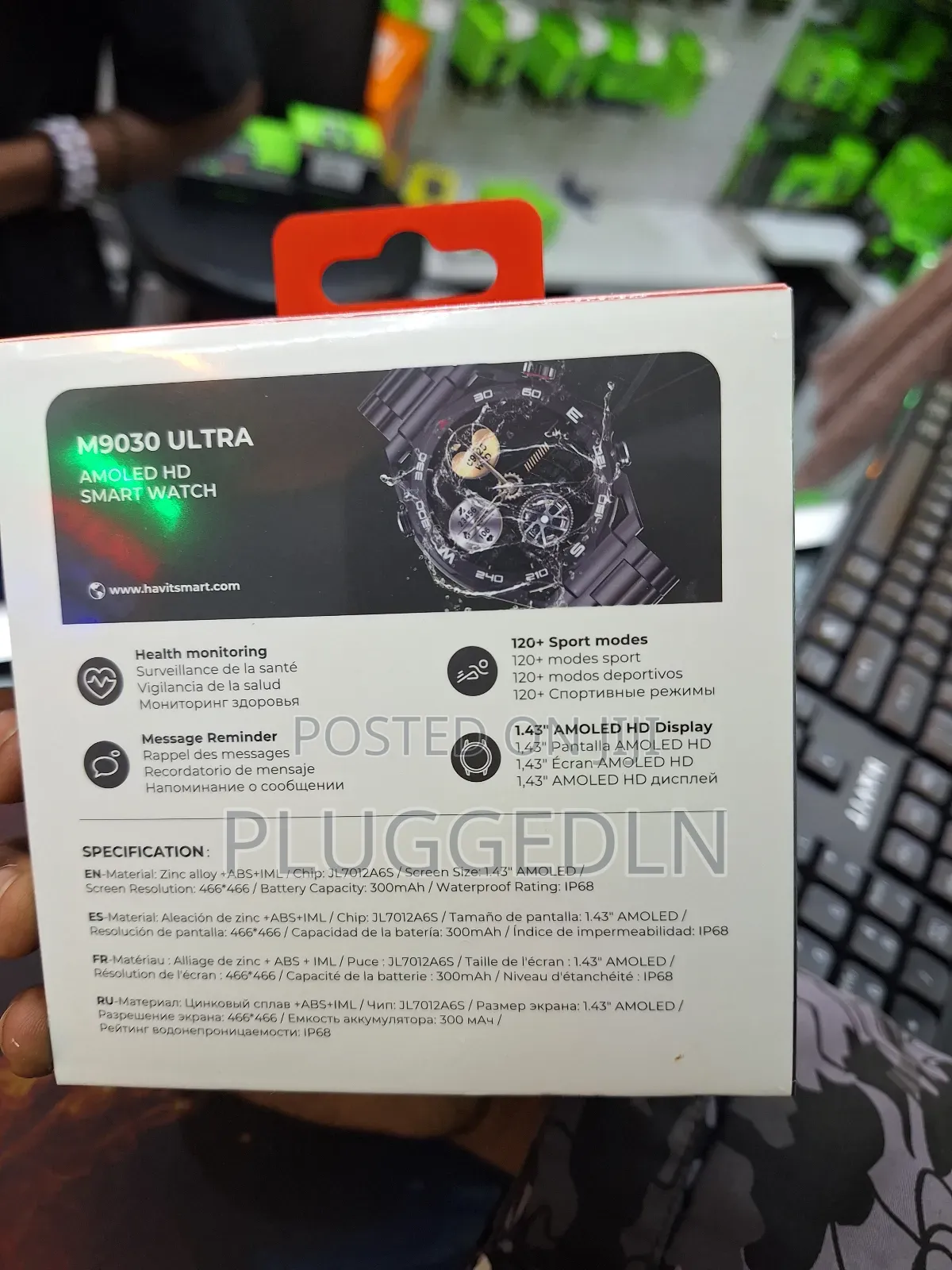 Havit M9030 Ultra *Metallic Amoled* Wireless Charging Smart Watch .
