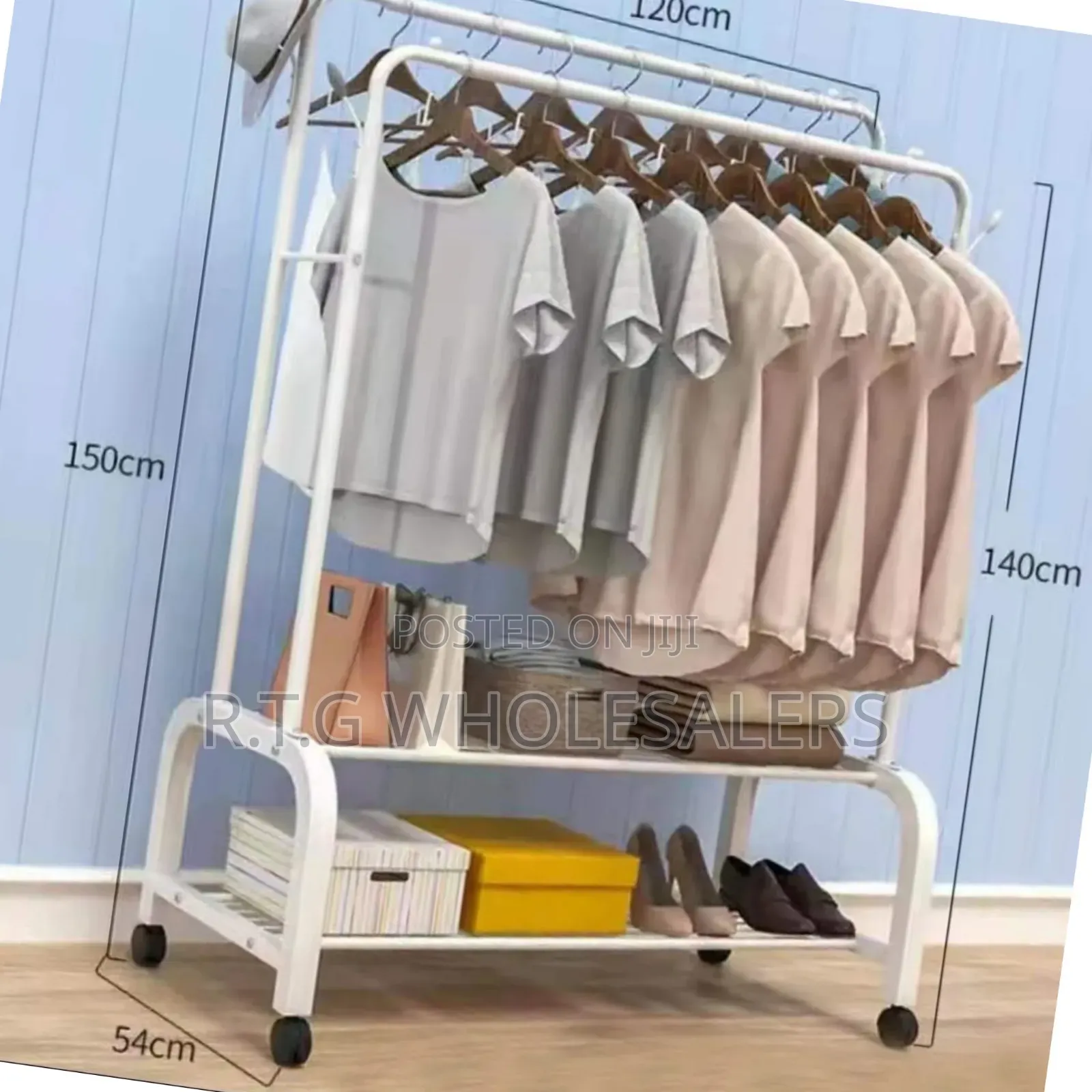 Double Pole Multipurpose Cloth Organizer – Sturdy Large