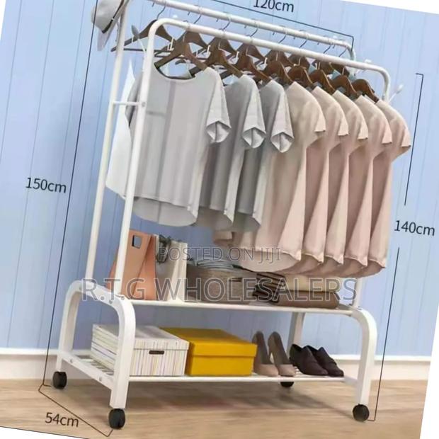 Double Pole Multipurpose Cloth Organizer – Sturdy Large - thumbnail 2