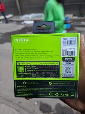 Oraimo *Watch 6 Pro* Osw-807s 1.69" *Curved Glass* Smart Watch
