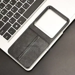 For Tecno Phantom v Flip2 High-End Luxury Leather Phone Case Black