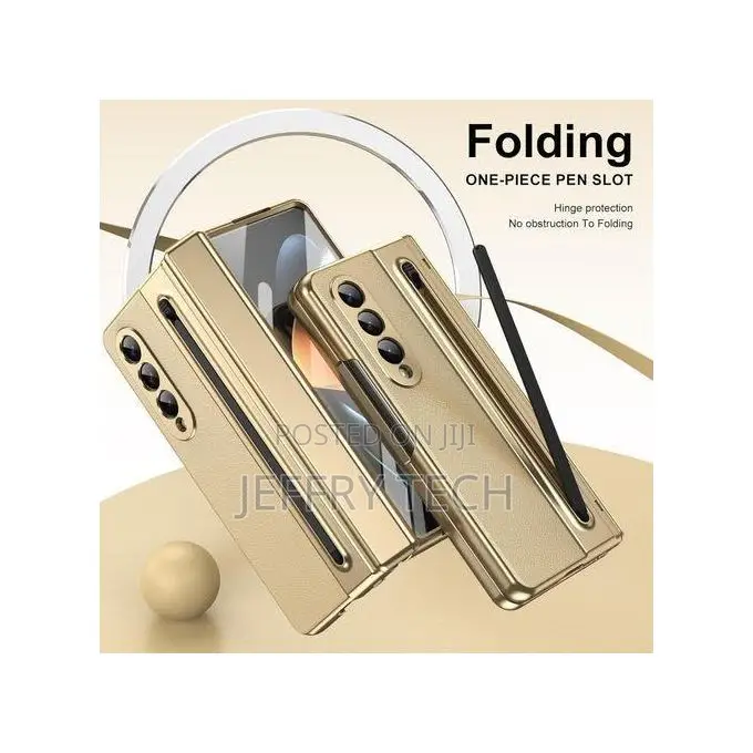 Samsung Galaxy Fold 4 Case S Pen Slot, Basic Business Class (Gold)
