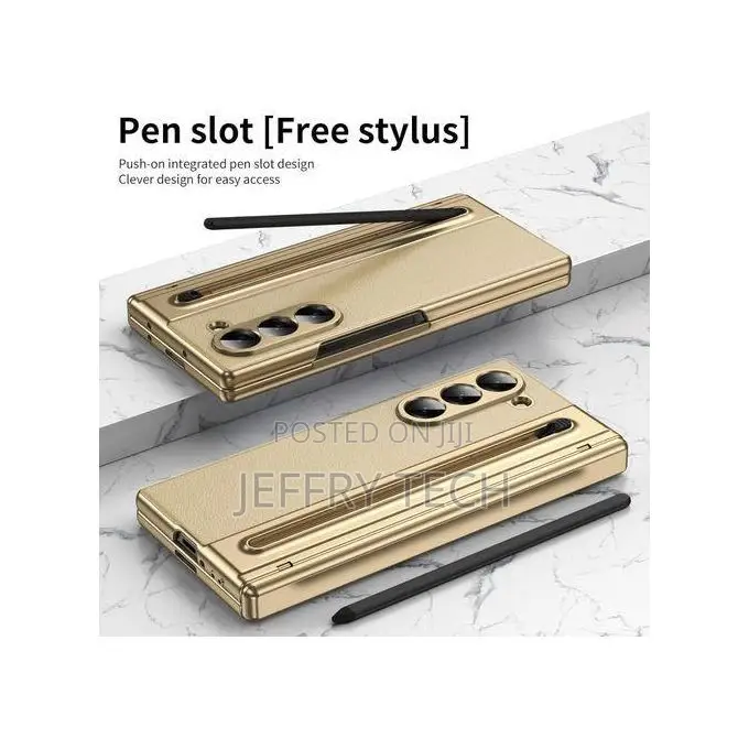 Samsung Luxury Foldino Leather Case for Galaxy Z Fold 5 With S Pen Slo