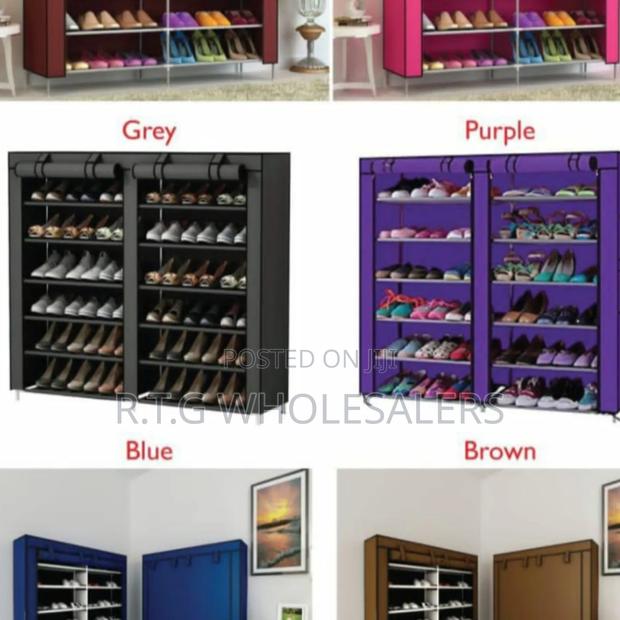 36-Pair Double Column Shoe Rack – Space-Saving Organizer