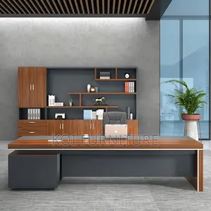 Office Desk : 1.8m Modern L-Shaped Executive Office Table