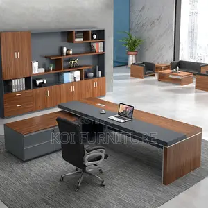 Office Desk : 1.8m Modern L-Shaped Executive Office Table